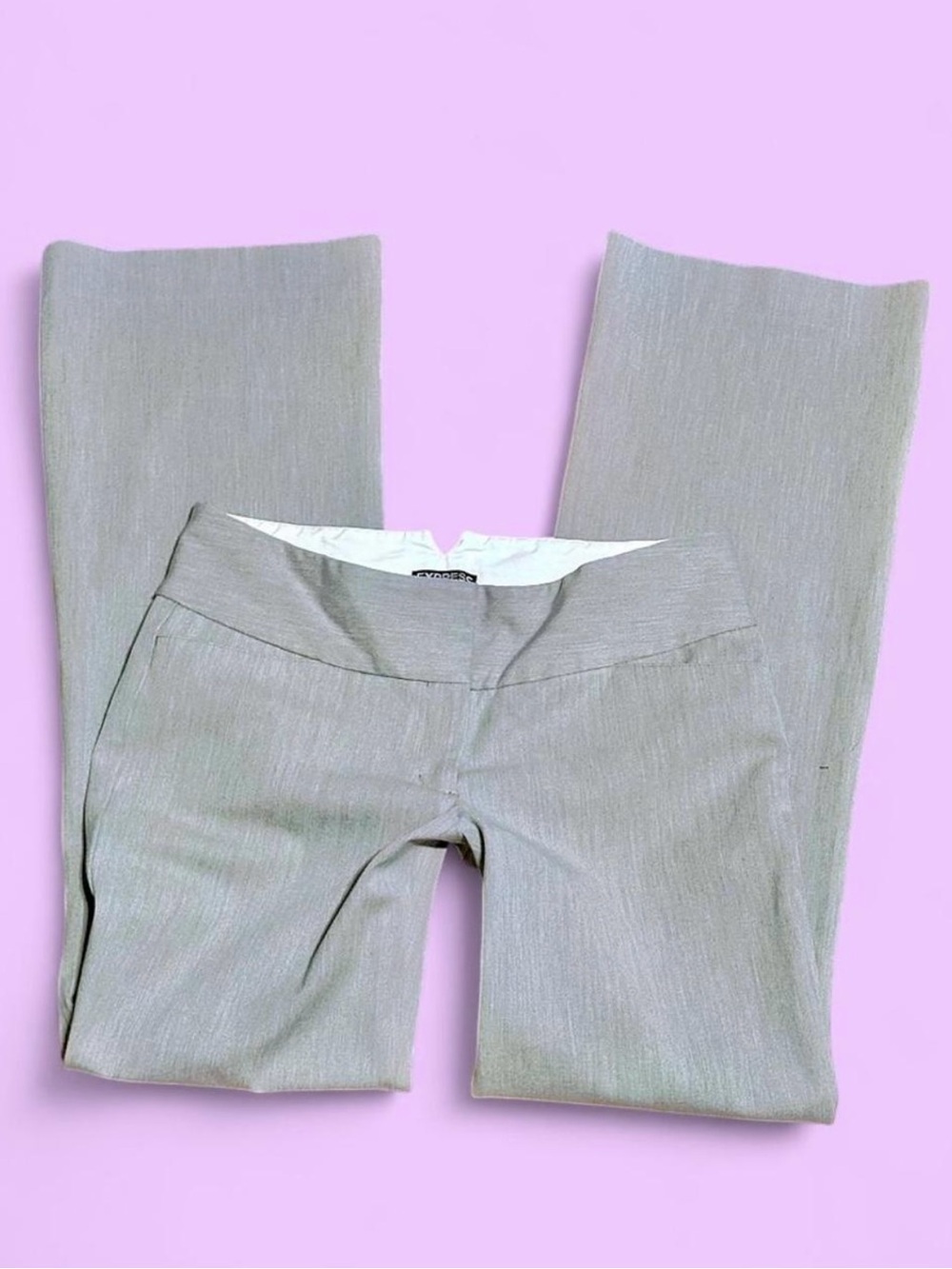 Y2K/2000s style Office Siren Dark Academia Express Editor Low Rise Trouser Pants